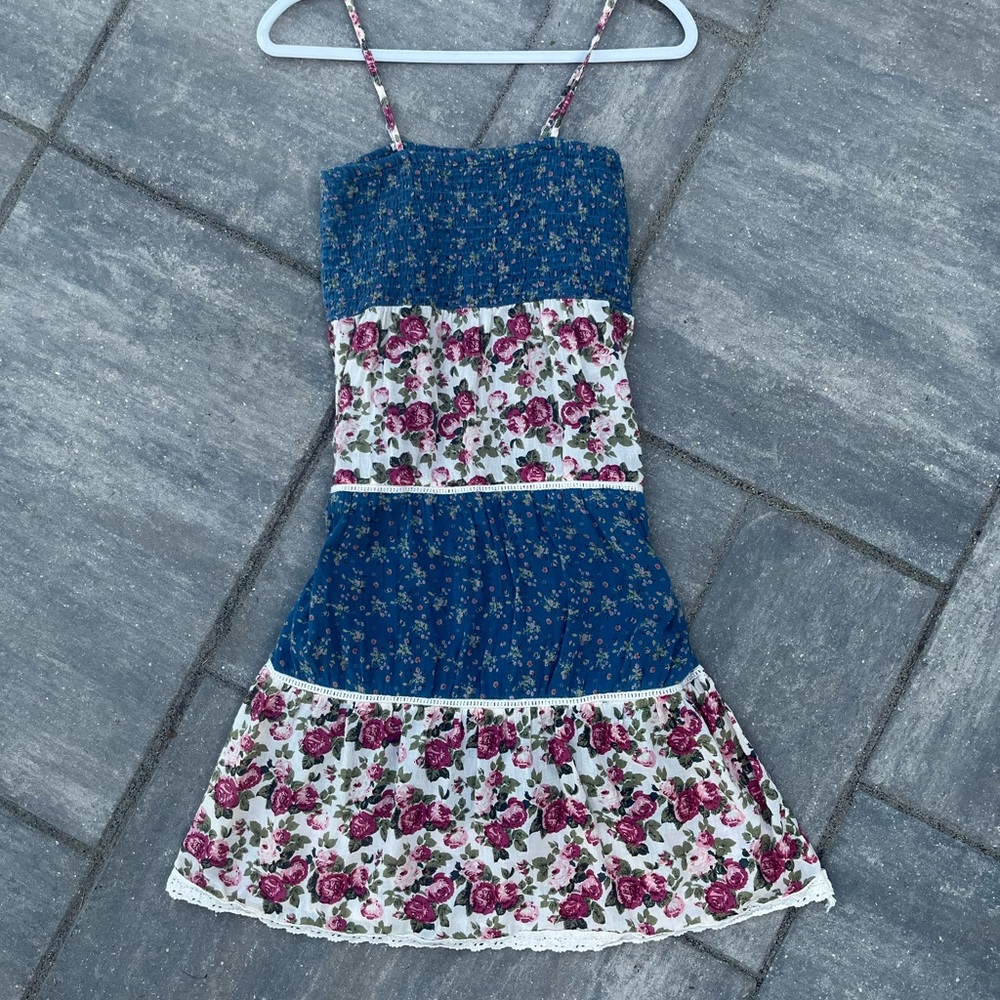 Floral tiered pattern dress